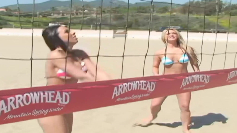 Lesbian Love Movies: Beach Girls Back Home - Four Babes Licking and Toying on...