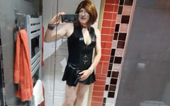 Big cock POV masturbation and pissing in the bathroom
