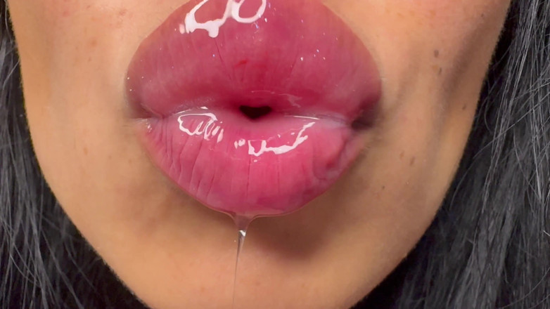 Asmr_mouth: น้ำเงี่ยนขาวยาวๆ เป็นลิปกลอสให้ฉัน