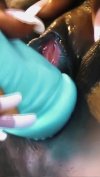 Soaked Ebony Slut Lori Alexia Slowly Fucks Her Juicy Pussy