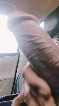 Sexy Cock Masturbation on the Car