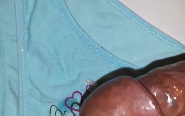 Black guy: Cumshot on her panties - Part 9