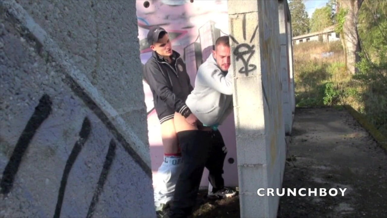 Raw French Bad boys: Muscle boy fucked by straight arab in exhib outdoor place