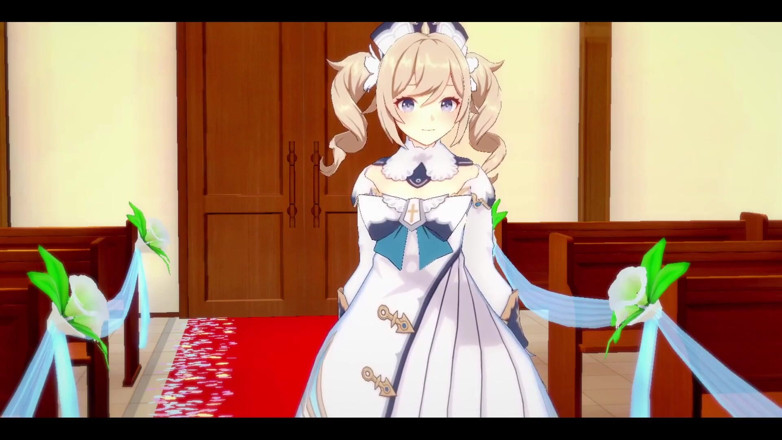HentaiTubes: Genshin impact Hentai - Barbara X venti sesso in una chiesa -...