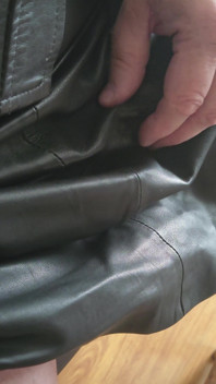 Edging in a Leather Skirt