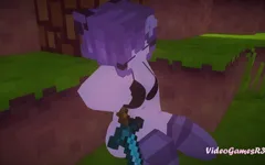Minecraft 色情 Zombie 乱搞在树下放松的女孩