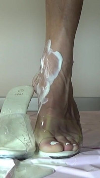 Shoes with My Beautiful Legs All in Yogurt