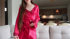 Arina_Love: Bedtime Anal Bliss: Red Nightie, Wet Fingers & Deep Toy Play