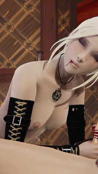 사정 POV로 자지 3D 애니메이션을 위한 뱀파이어 오럴