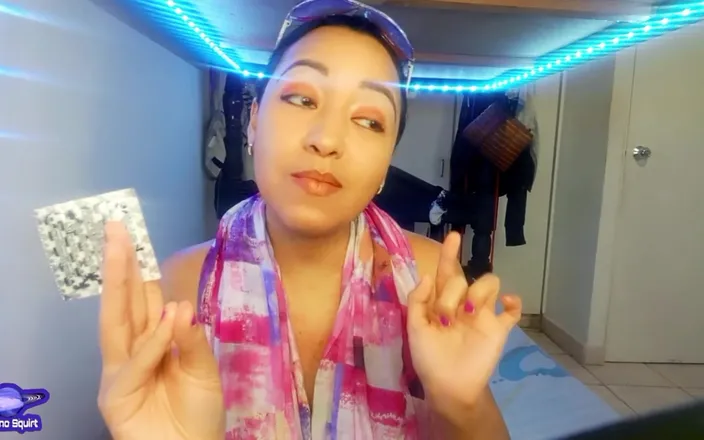 Saturno Squirt: JOI Latina Babe Explains How to Put a Condom with...