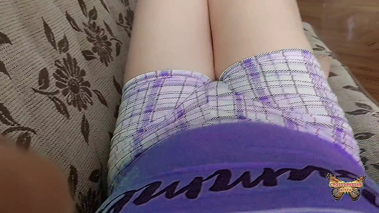 Kitty_Cross: 在大屁股人妖泡泡屁股金发女郎的尽头自慰和可爱的射精