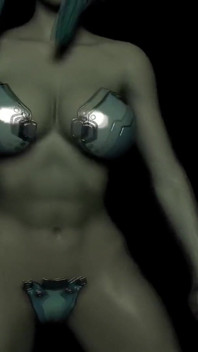 Pov ragazza robot si spoglia