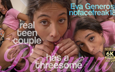 AllVRPorn: Gerçek amatör genç çift üçlü seks yapıyor