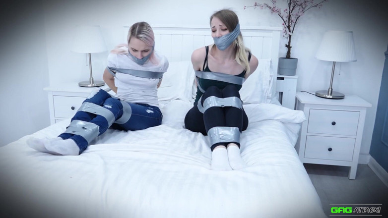 Gag Attack: Chloe &amp; Missy - GND's in Tape Bondage