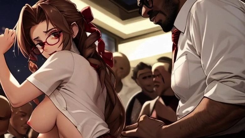 Spicy Toons: Sexy colegiais chupam e fodem em um mosh pit