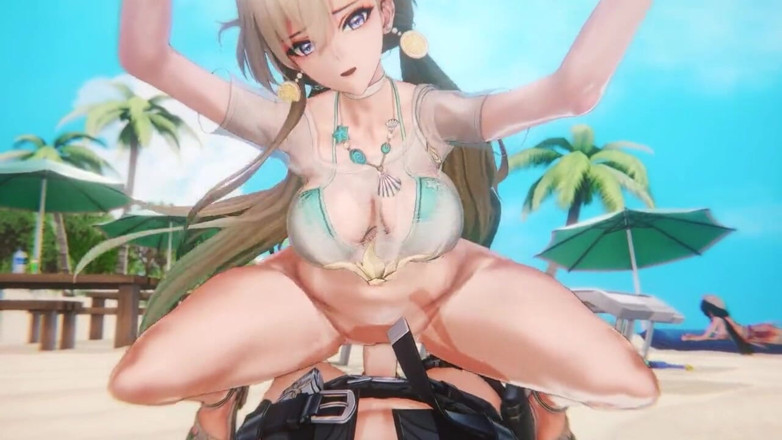NSFWOtaku: Wuthering Waves - Chisa và Lynae Beach Sex - 3D Hentai Animations