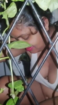Found an Old Desi Woman Peeing Under Staircase and Punished