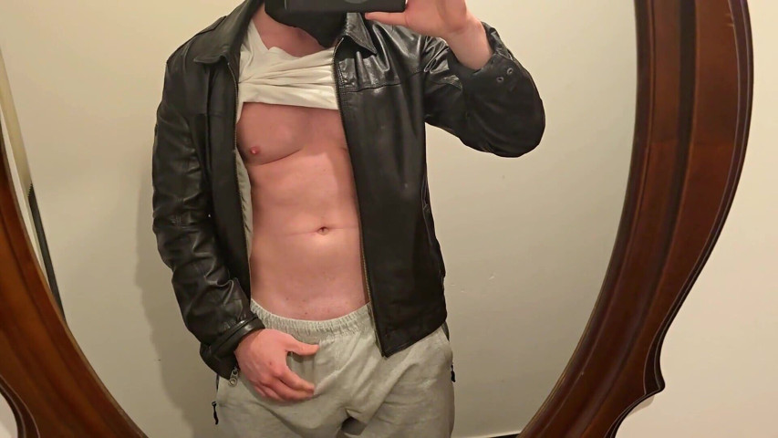 After Work Jerk off in Black Leather Jacket! Hot Stepdaddy Shows Muscles & Pumps Thick Cock (Phantom Gent X) After Work Jerk off in Black Leather Jacket! Hot Stepdaddy Shows Muscles & Pumps Thick Cock (Phantom Gent X)