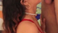 Mexican Pays a Debt with Her Big Tits and Her Pussy Cum Inside- Creampie- Porn in Spanish