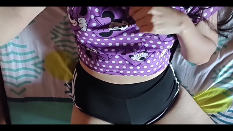 Yulieth Gomez: Awek comel di Pajamas Menyentuh Pantatnya Dan Memancut Mani Di...