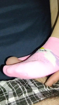 Stoking pergelangan kaki unicorn kecil merah jambu panas - Sockjob