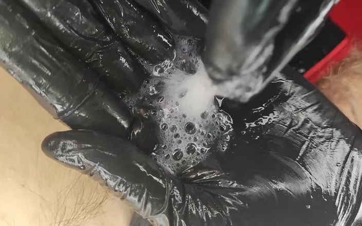 Princess18_: Handjob and Cumshot on My Latex Gloves, Play with Cum