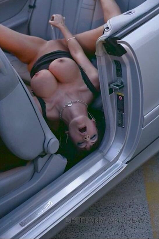 Brittany Andrews: Luxurious Pussy in a Mercedes