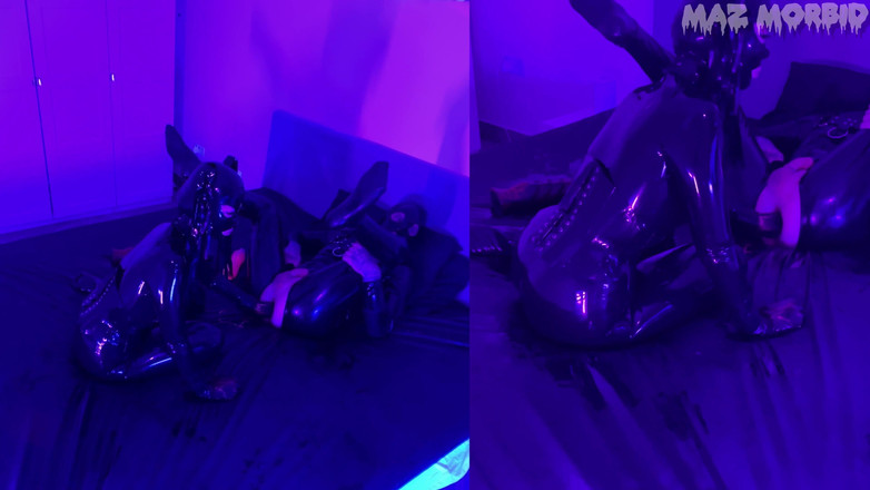 KinkyFemdomTV: în cur cu mască de gaz și anal cu stăpâna Patricia