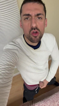 Hot Stepdaddy Showing off Big Cock