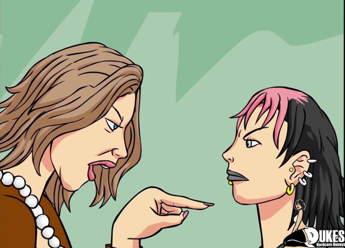 Dukes Hardcore Honeys: Awek Emo bertetek besar mengongkek cikgunya