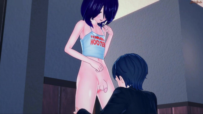 Hentai Smash: Sissy femboy hooters chłopak zostaje zerżnięty w dupę.