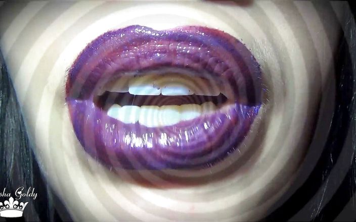 Goddess Misha Goldy: Meus lábios mágicos roxos deixando você louco