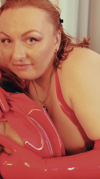 Curvy Step Mommy Playing with Stepson's Dick Wearing Latex Gloves