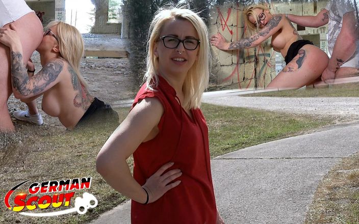 German Scout: Německý skaut - Dirty Office Girl Malina Talk s venkovním porno šukáním