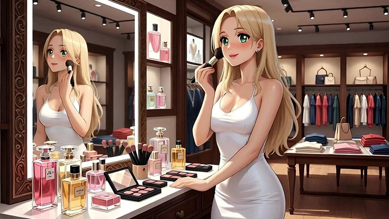 Goddess Topless: The Shopping Mall (anime Hentai Findom, POV)