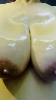Boob Bounce Oil and Tied Tits