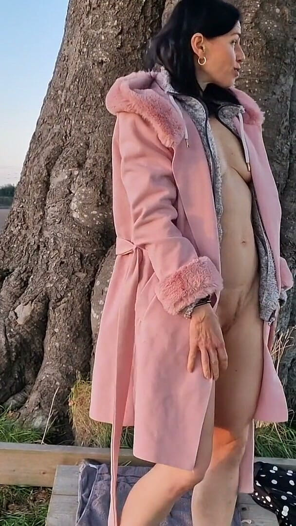 Outdoors Naked with Wide Open Legs