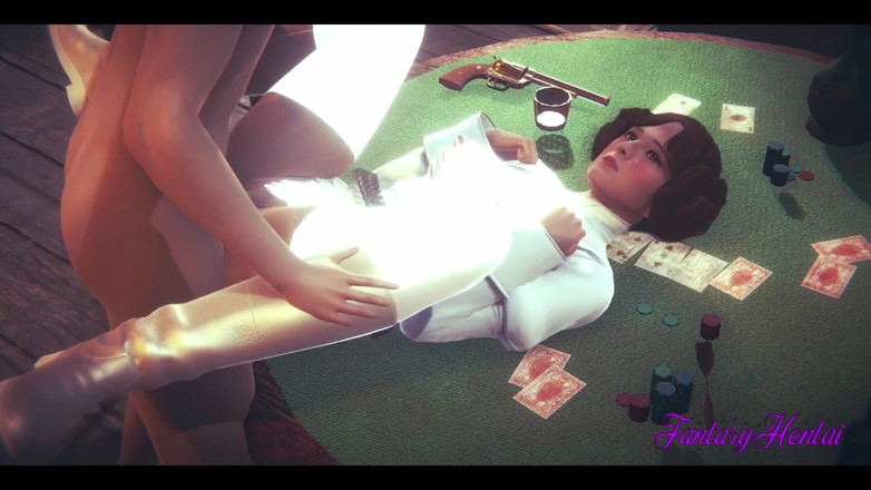 Yaoitube: Star Wars Hentai 3D - Leia Fingering och knullad med spermapaj i...