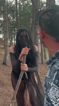 The Forest Witch Fucks a Defenseless Man