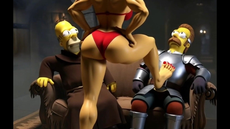 Octopussy Lovers Club: 개인 오쟁이 진 남편 클럽. 독점 3D 심슨 만화 패러디