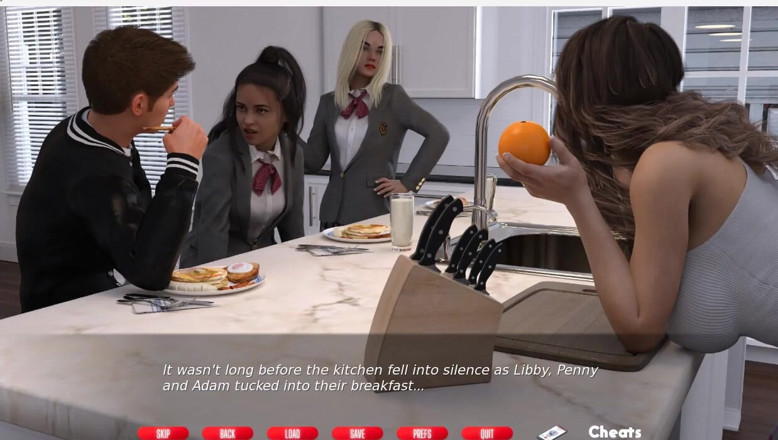 XXX Games Bunk: Freche nachbarin - Gameplay - rollenspiel - vermieterin enthüllt sich im handtuch, teen...
