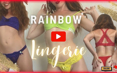 Leverageurassets: Rainbow Lingerie Try On Haul Modeling Leverageurassets - 35