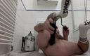 davidedpxxx: Solo Bathroom Play: Stretching &amp; Fisting Fun