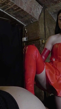 Hot MILF Nelly Kent Stuffing Her Feet and a Big Dildo in Her Slave's Ass