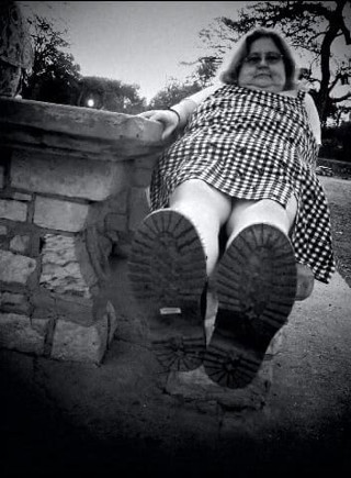 BBW nurse Vicki adventures with friends: Warthogs outfit Spike boot vs fun photos set into a...