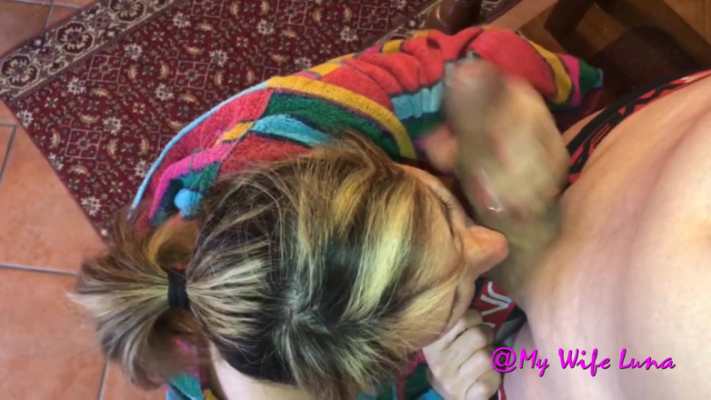 My Wife Luna: Luna fucked in the ass on the ladder