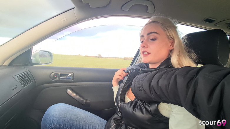 Scout69: Duitse blonde lifter oppikken en krijgen risicovolle pov buitenshuis neukpartij...