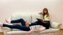 Petite Princesses Femdom: Kira in black leggings - fullweight ignoring facesitting long time