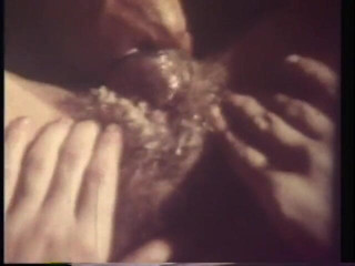 Vintage Usa: Hairy chick sprayed in her mouth by a big black...