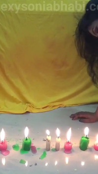 Seks BDSM Diri Sonia dengan Candle dan Tali Bahagian 1